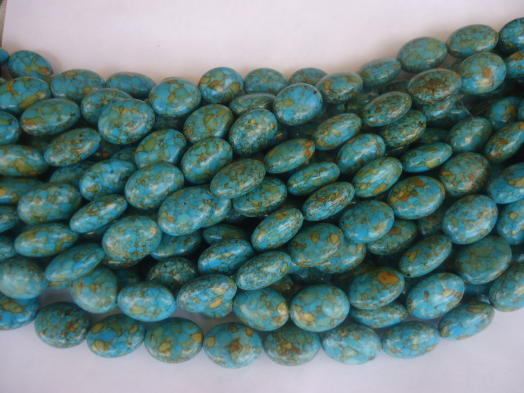 (image for) Turquoise Mosaic ovals #1125